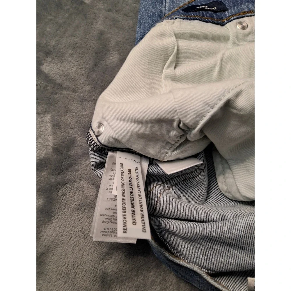 J.Crew Mens Distressed Light Wash‎ Straight Leg Denim Jeans Blue